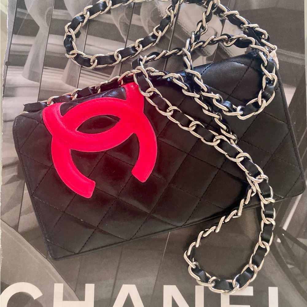 Authentic Chanel Cambon Wallet With Chain . Customized Crossbody
